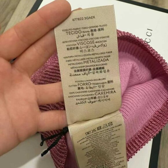 NWT Authentic Gucci Cashmere beanie - Picture 3 of 3